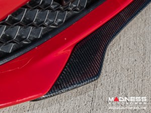 Alfa Romeo Giulia Front Spoiler - Carbon Fiber - QV Style - V2 - Feroce Carbon - Sport/ Ti/ Veloce